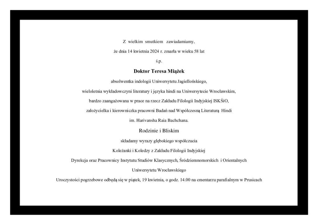 Dr Teresa Miążek klepsydra