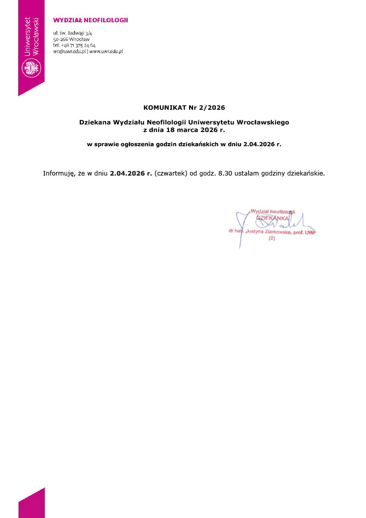 godziny dziekańskie